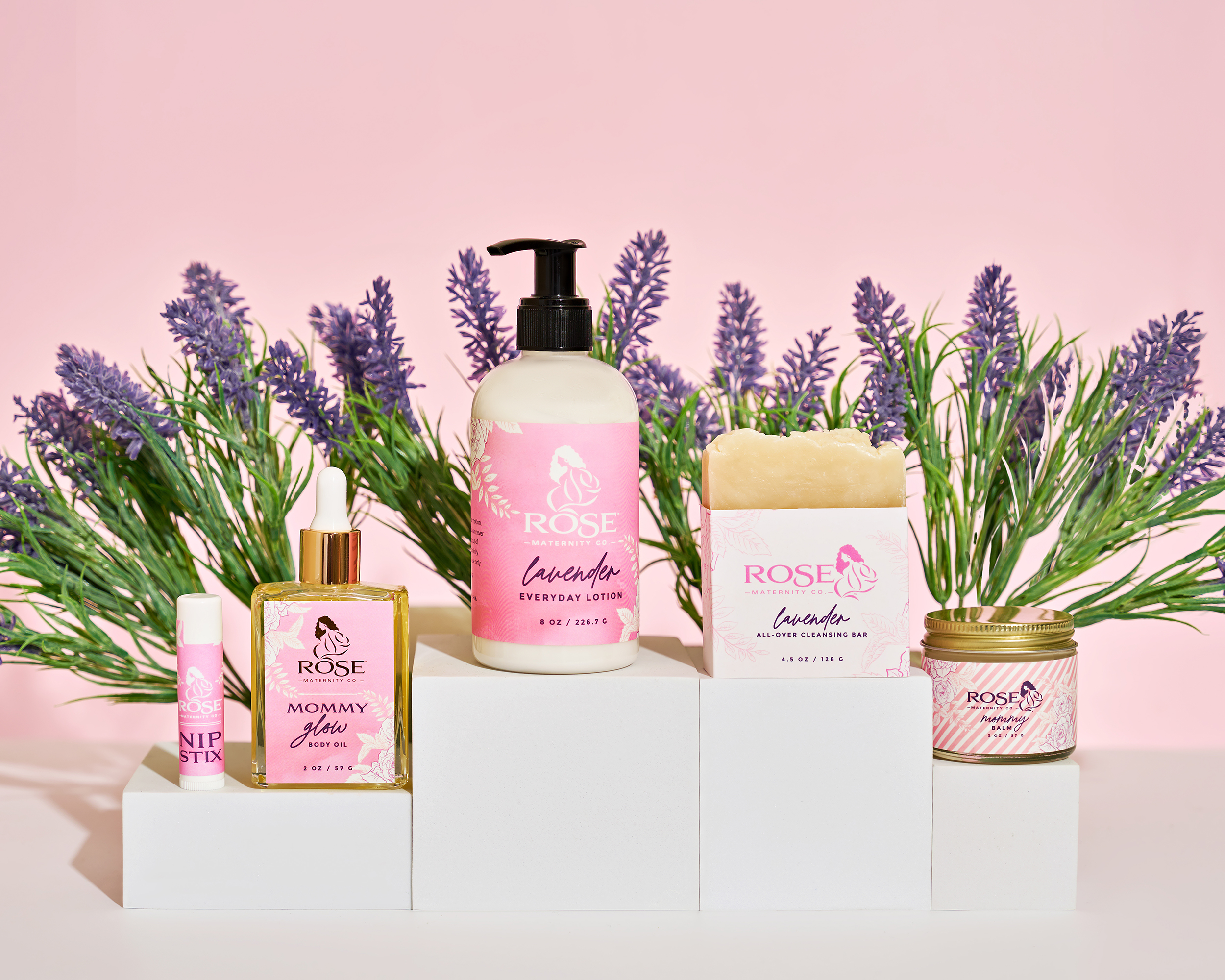 Rose Maternity Co. packaging design