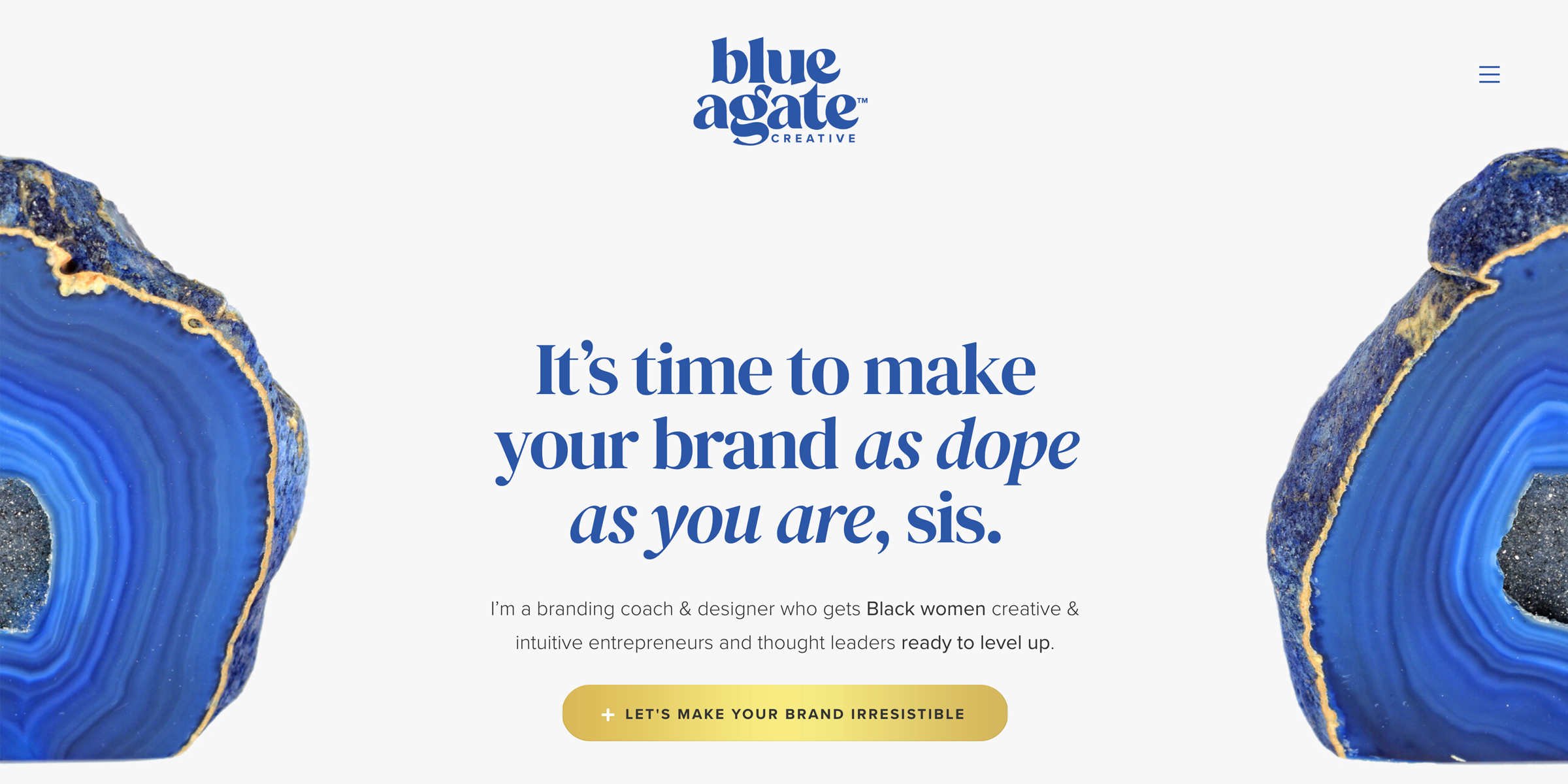 Blue Agate Creative website preview